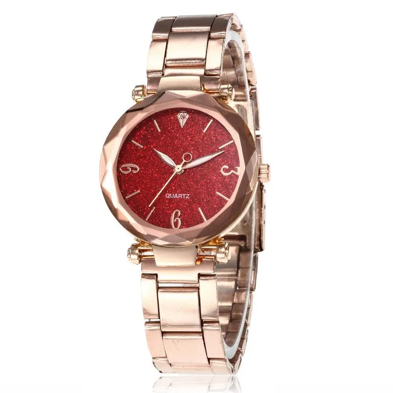 Женские часы со звездным небом, циферблат, роскошные индивидуальные романтические браслеты из розового золота, женские часы, наручные часы231A