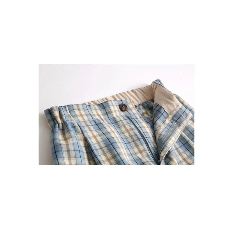 Plaid Hosen Frauen Herbst Vintage Lose Übergroßen Mode lässig Koreanischen Stil Harajuku Streetwear Baumwolle Breite Bein Hosen 210417