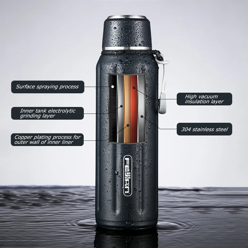 Thermos bouteille flacons sous vide voyage Sport et Fitness utilisation, acier inoxydable Tumber eau lait tasse tasse