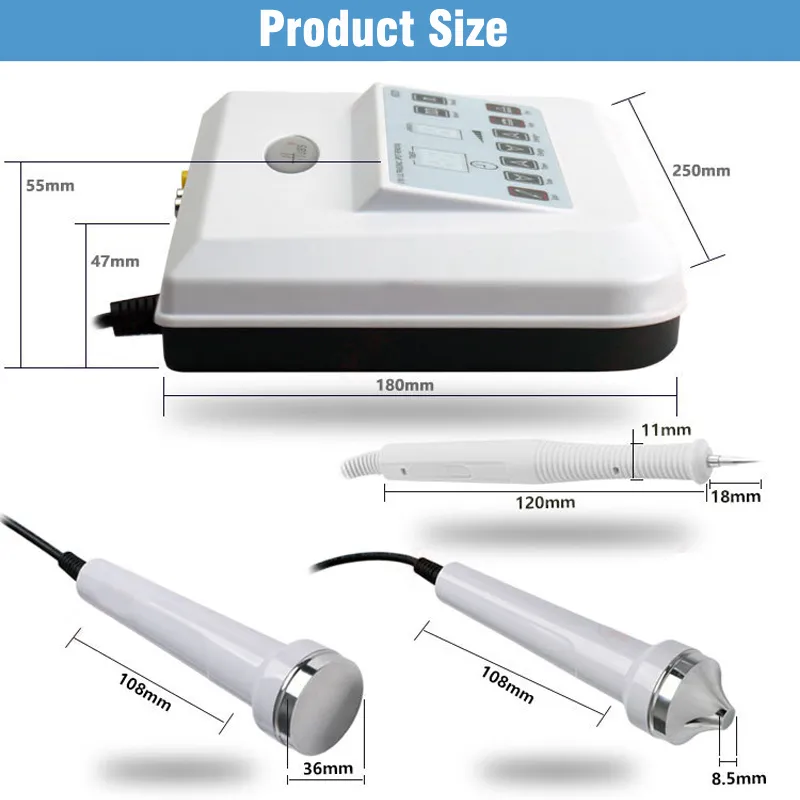 3 in 1 Ultrasonic Machine Spotタトゥー除去防止防止超音波顔ボディマッサージャースキンディープクリーニングビューティーデバイス220216