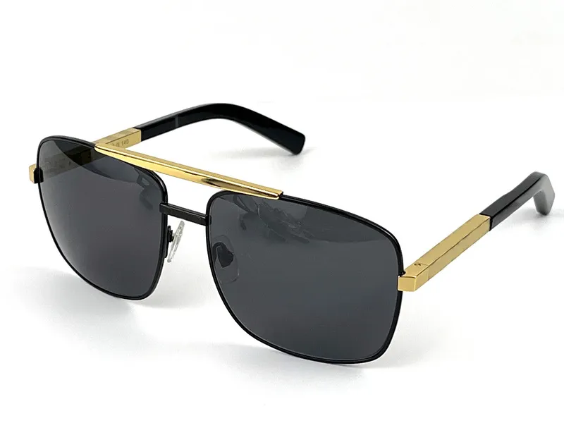 men metal sunglasses new fashion classic style gold plated square frame vintage design outdoor classical model 0259 with case and 3111