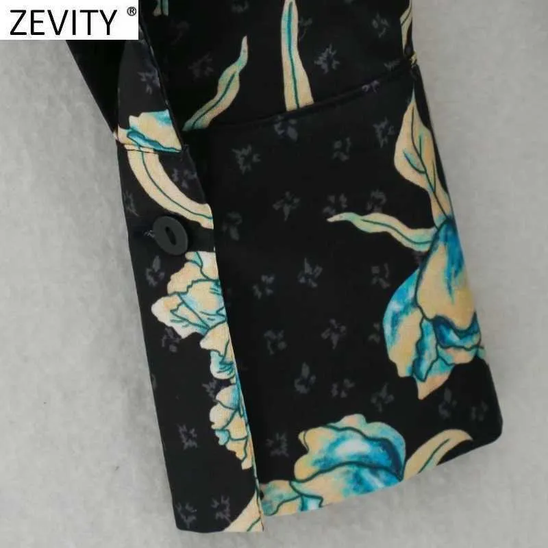 Zevity Donna Vintage Front Bowknot Flower Print Casual Slim Midi Dress Femme Manica lunga A Line Vestido Chic Abbigliamento DS4794 210603