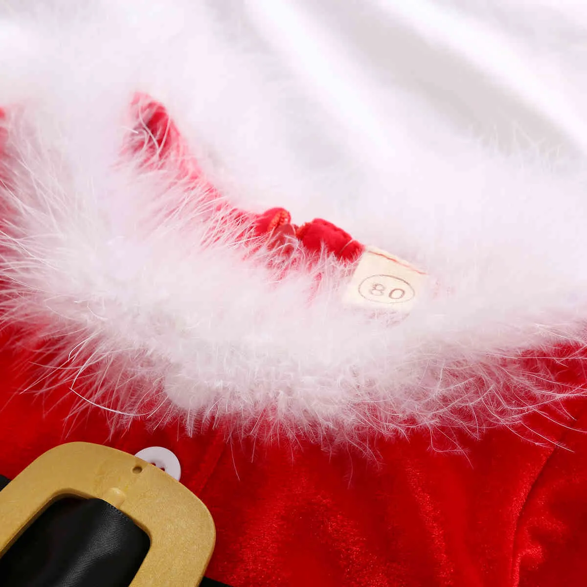 6M-4Y Noël Bébé Fille Robe Noël Rouge Velours Peluche Tutu Robes De Fête Pour Les Filles Année Costumes 210515