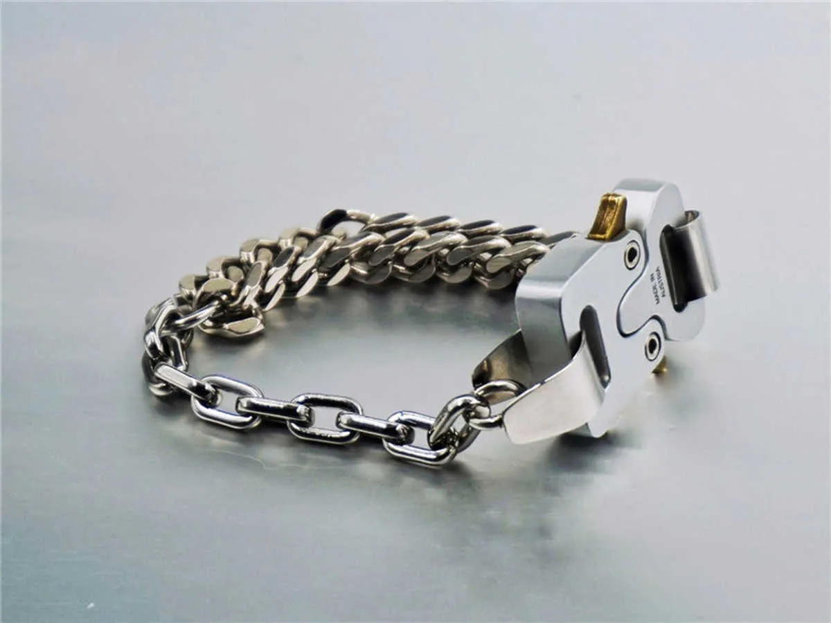 11 Högkvalitativa Alyx -armband Män Kvinnor Mixed Link Chain Metal 1017 Alyx 9SM -armband Fina stål ColorFast Q0717239B