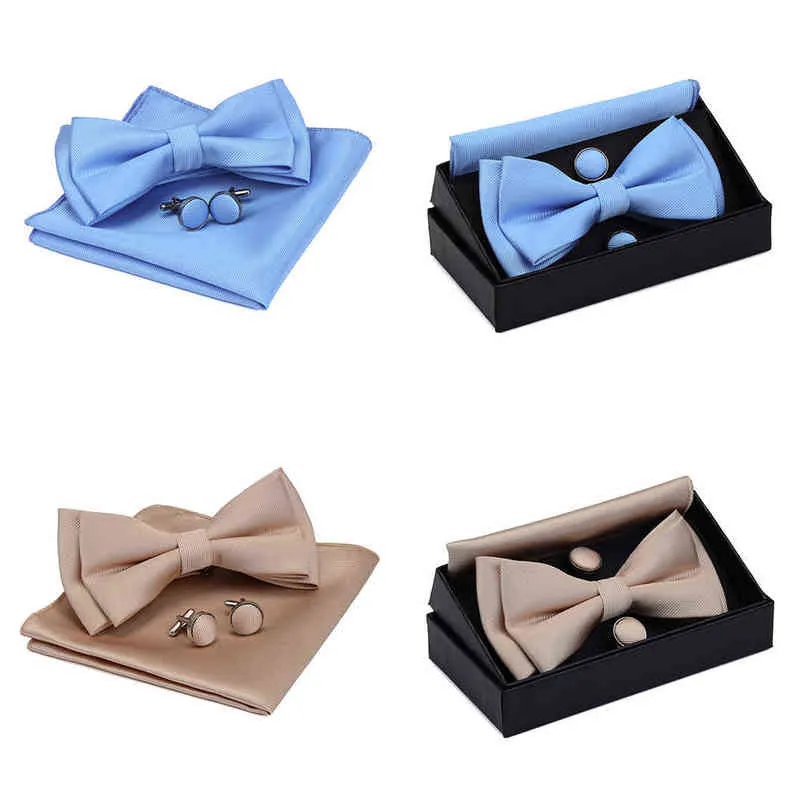 Gusleson Quality Bowties for Wedding Mens Solid Color Два слоя