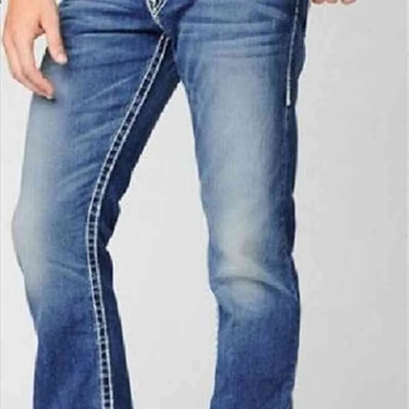 Fashion-Straight-leg 18SS New True Elastic jeans Mens Robin Rock Revival Jeans Studs Denim Digner Trousers Men's1653