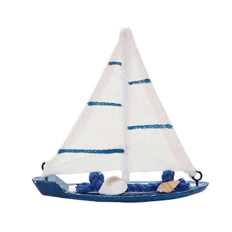 Marine Nautical Creative Barca a vela Modalità Room Decor Figurine Miniature Nave in stile mediterraneo Ornamenti piccole barche 2201112903947