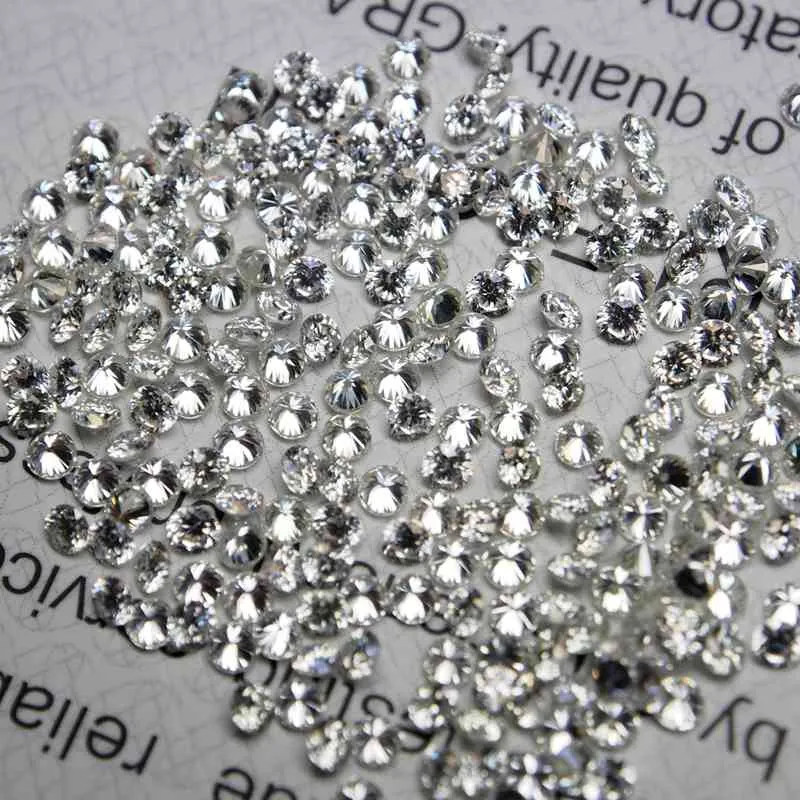 Diamanti Moissanite VVS1 di piccole dimensioni da 1 mm a 3 mm Pietre bianche D coltivate in laboratorio sciolte carato