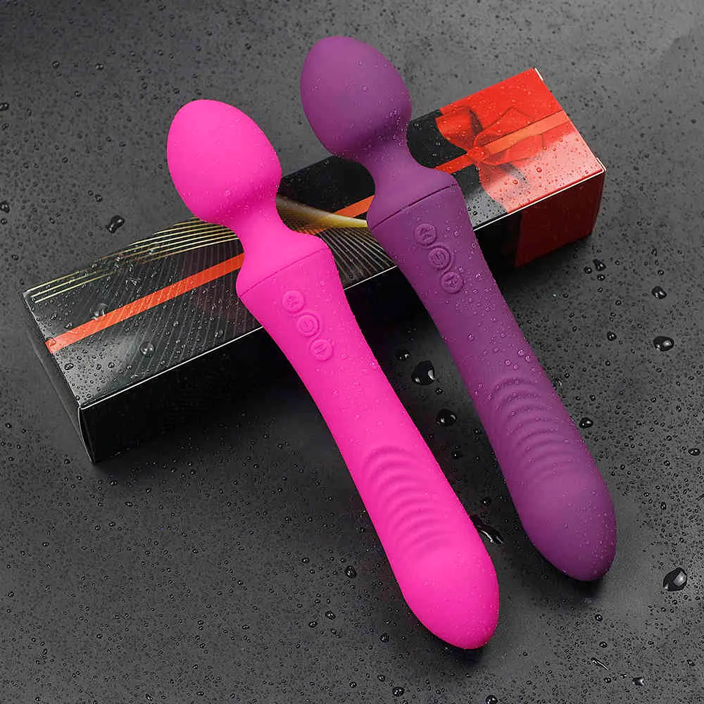 toySoft Powerful Wand AV Vibrators for Women 20 speed Dual motor Dildo vibrator Massager Sex Clitoris Vagina anus Stimulate Q05089578878