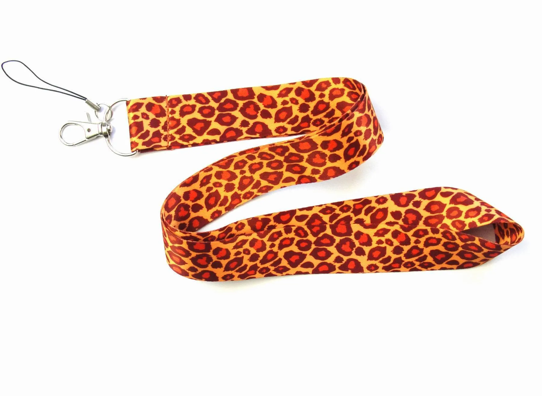 Leopard Lanyard For Mobile Phone Hang Rope Keycord USB ID Card Badge Holder Keychain DIY Lanyards