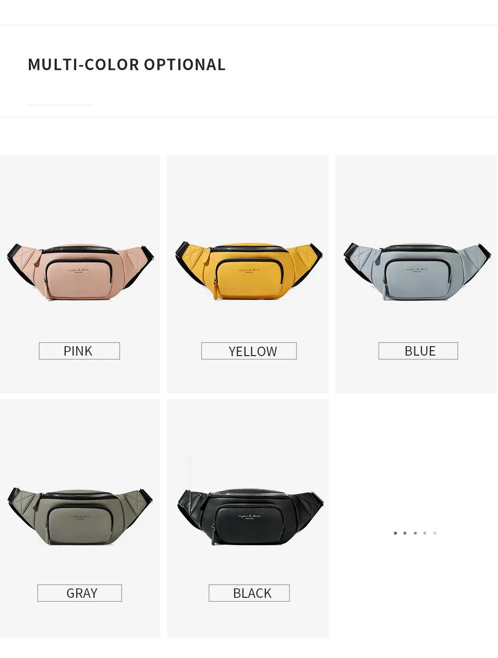 Brand Waist Bags Women Casual Travel Ladies Belt Crossbody Chest Bag Fashion Shoulder Fanny Pack Female Purse yellow gray black bl267k