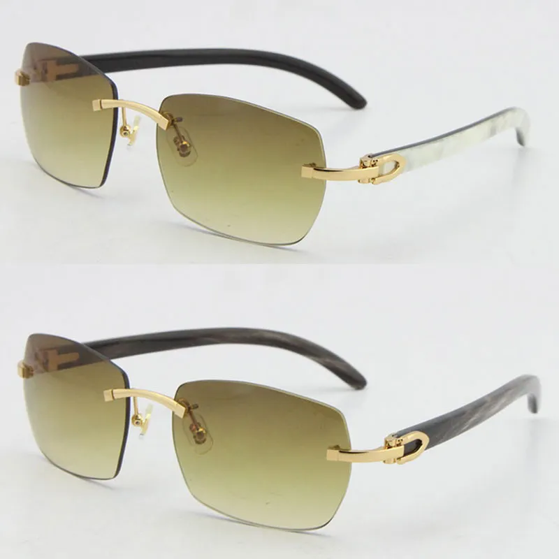 Натуральные черные солнцезащитные очки смешанного белого цвета с мраморным рогом буйвола, оригинальные солнцезащитные очки без оправы для вождения, оптовая продажа, квадратные очки 279D