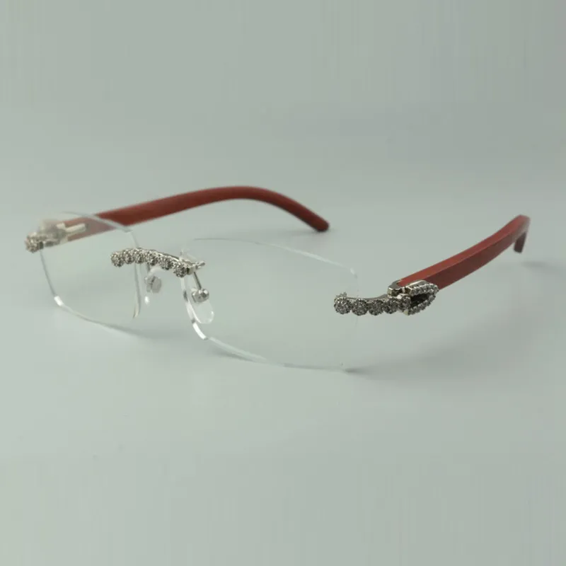 Designer Bouquet Diamond Gläses Frames 3524012 mit Originalholz-Tempel für Unisex-Größe 56-36-18-135mm245s