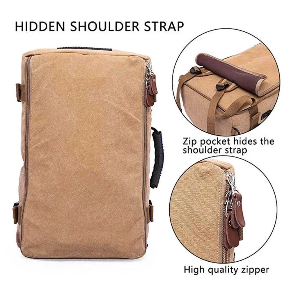 KAKA Vintage Canvas Travel Backpack Men Women Large Capacity Luggage Shoulder Bags Backpacks Male Waterproof Backpack bag pack 2103217