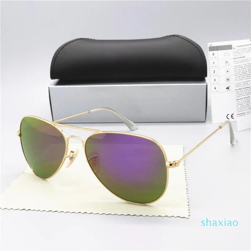 2021 Brand Design Polarise Sunglasses Men Femmes Pilot Lunettes de soleil UV400 Peroues Classic Driver Verres Metal Fild Glass Lens 221N