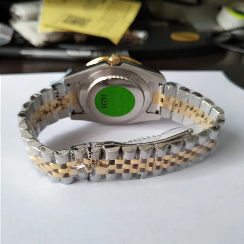 Women Watch Wysokiej jakości datę na rękę mechaniczny automatyczny ruch ze stali nierdzewnej zegarki stalowe zegarki 36 mm hardlex szklane diamenty BE2586