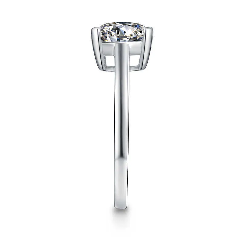 LESF 925 الفضة العصرية الاشتباك تصميم للنساء الاصطناعية الماس حلقات أنيقة المجوهرات الإناث