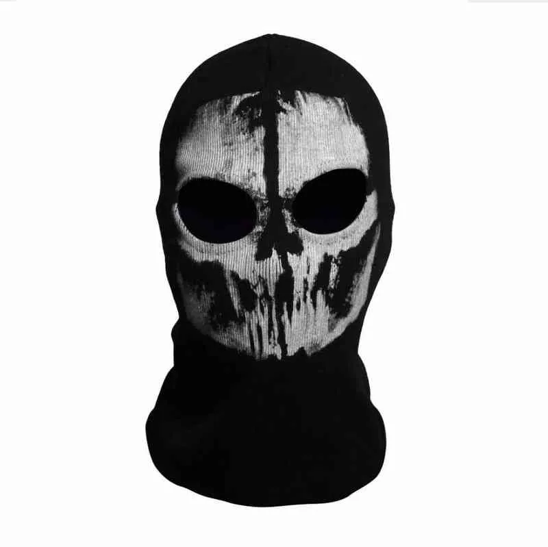 SzBlaZe Marca COD Fantasmi Stampa Calza di cotone Passamontagna Maschera Skullies Berretti Halloween Gioco di guerra Cosplay Giocatore CS Copricapo 26123771