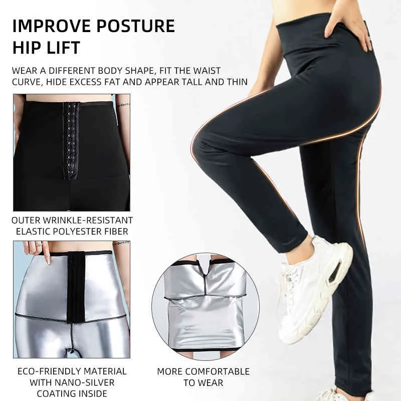 Full Cover Body Shaper Pants Sauna Shapers Efekt gorącego potu Odchudzanie Fitness Krótkie legginsy Shapewear