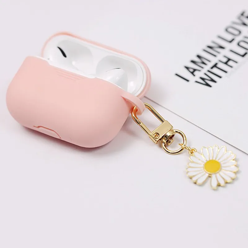 Dayoff Kawaii Yellow White Daisy Flowers chain for Enamel Flower Charm Chain Women Girls Key Ring K154