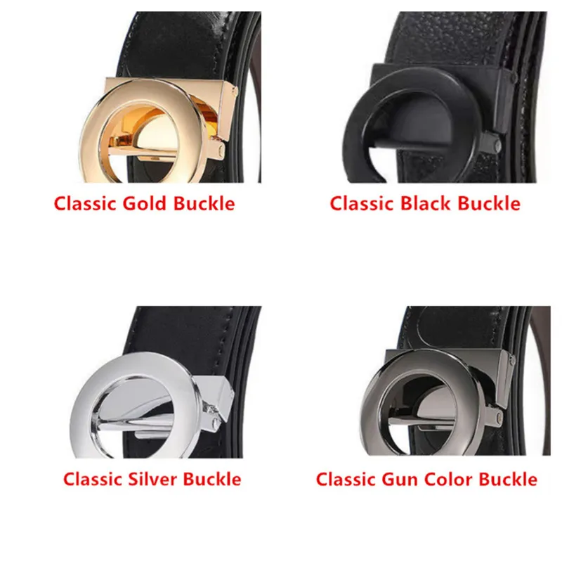 New Luxury Men's Belts Men Casual Ceinture Automatic Buckle Designer Classic Print Leather Belt Women's Belt Fits Jeans 237b