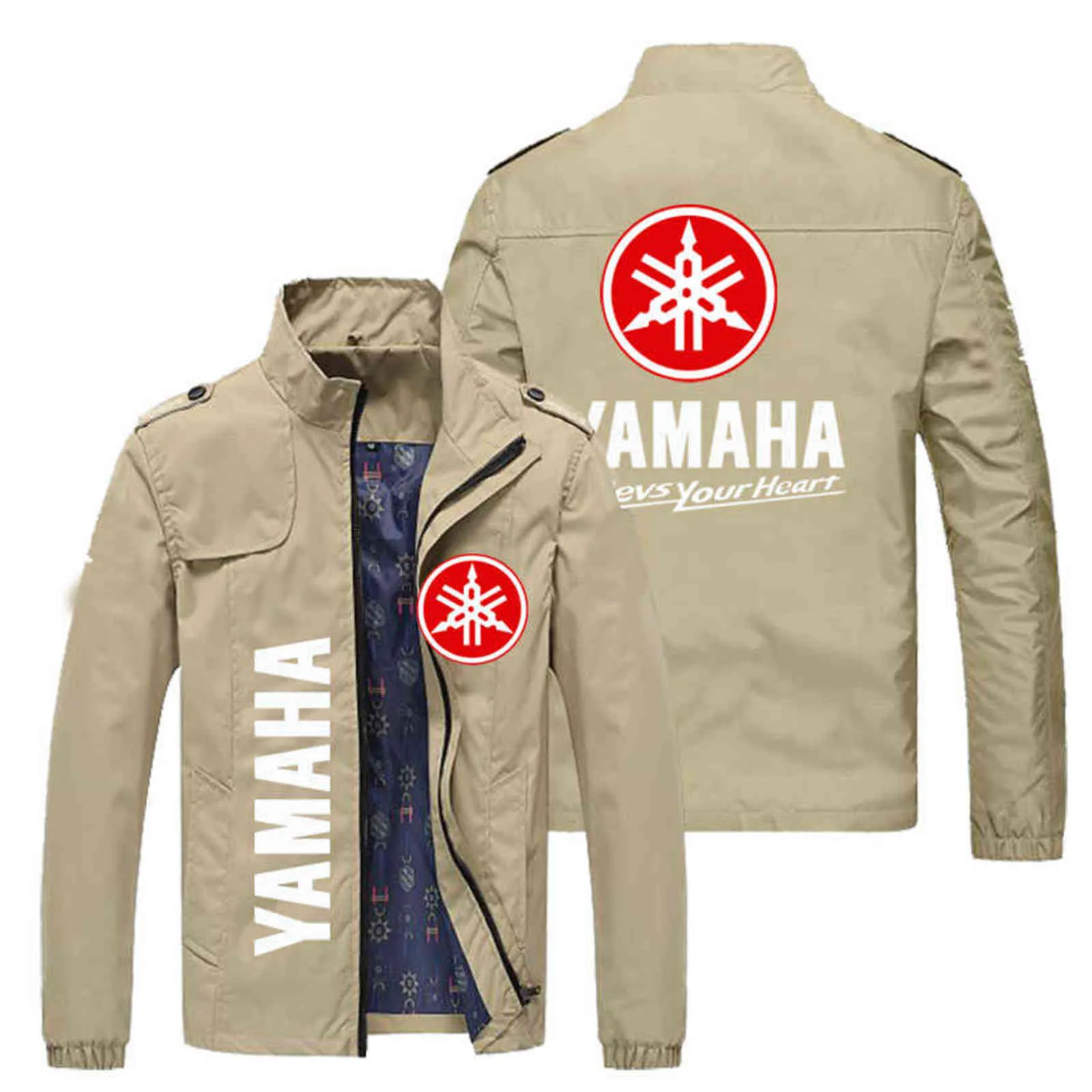 Yamaha Men Jacket Yamaha Print Trend Fashion Jacket Casual Harajuku Windbreaker Outdoor Motorcycle Bike Jacket Men Coats X1106