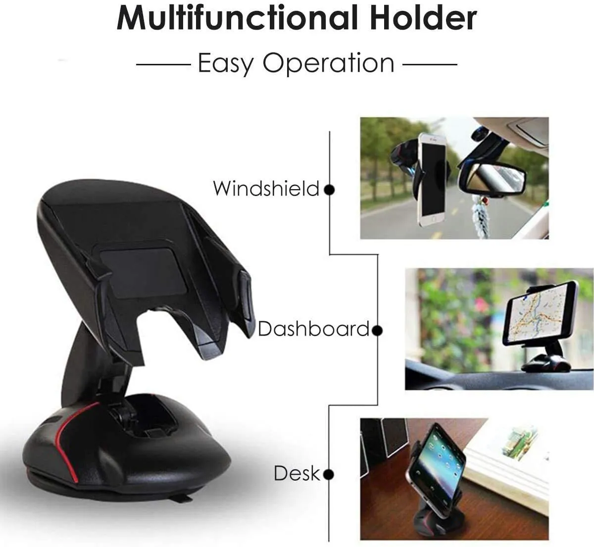 Nouveau support de souris créatif pour voiture, support de téléphone rotatif pour pare-brise de voiture, support de souris pour téléphone GPS