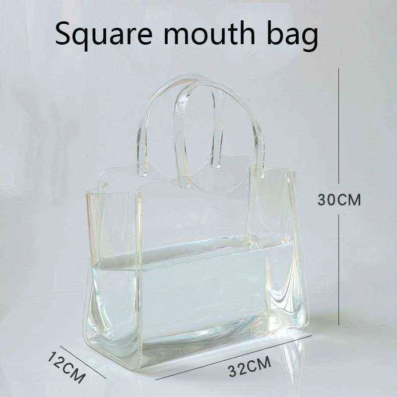 Net Celebrity Bubble Creative Handbag Bag Glass Vase Large Diameter Ins Fish Tank DecorationLiving Room Flower Arrangement 2112147167920