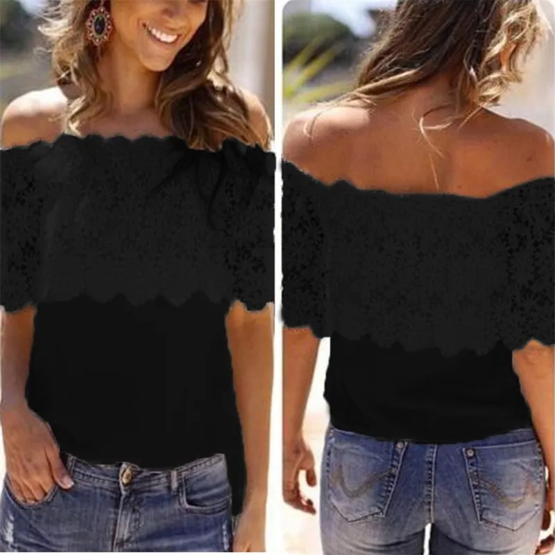 Designs Summer T Shirt Women Fashion Europe America Womens Chiffon Lace Stitching T-shirt Burst Womens Vestidos xxxl