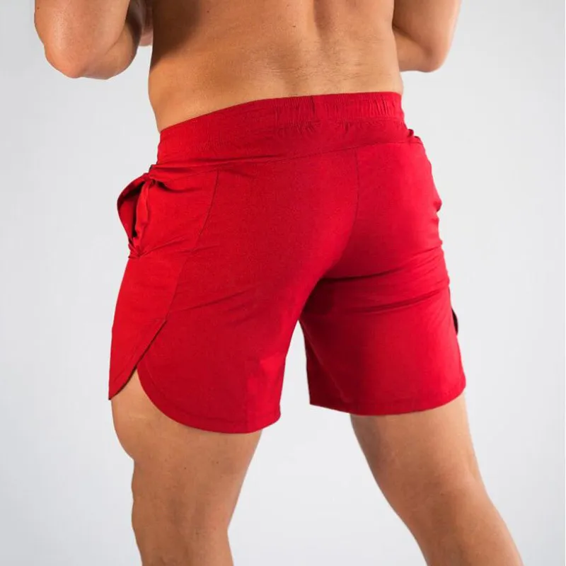 Sommar fitness shorts män gym shorts professionell bodybuilding varumärke kläder joggers träning snabb torr svett shorts 210421