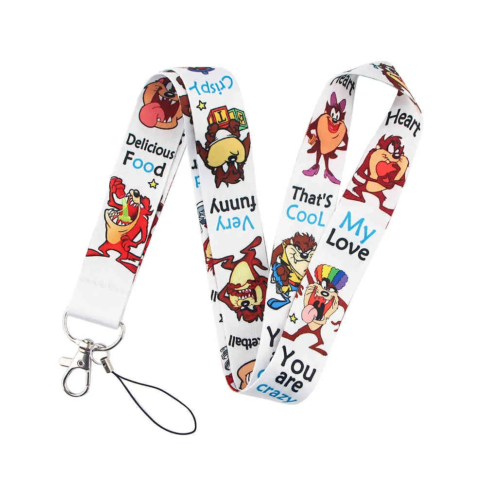 10st / parti J2293 Tecknad monster Keychain Tillbehör Säkerhet Breakaway Mobiltelefon ID Badge Holder Key Strap Neck Lanyard Kamera