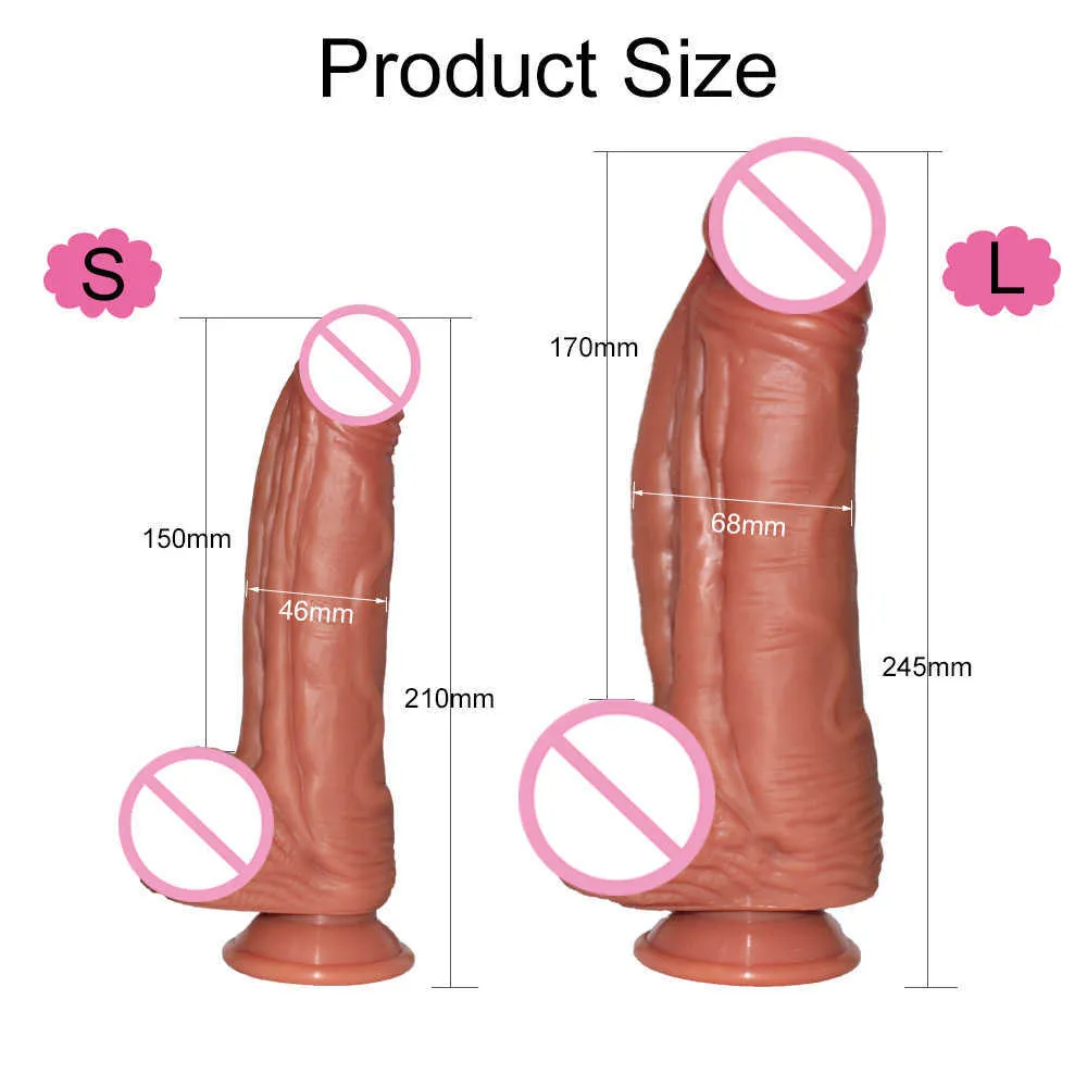 Massagem grande vibrador pênis realista enormes garotos para mulheres brinquedos sexuais lésbicas falsas fêmeas de silicone masturbadoras adultos adultos erótico prod4074643