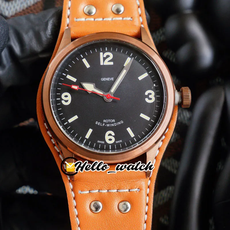 41 mm Ranger-Uhren M79910-0001 79910 Schwarzes Zifferblatt Asiatische 2813 Automatik-Herrenuhr Vollständiges Roségold-Stahlarmband Hello Watch HWTD 8 3466