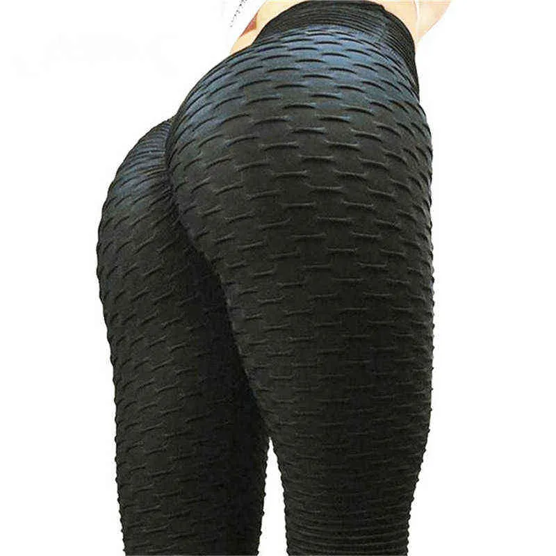 I leggings sexy tinta unita push up ragazza donna palestra abbigliamento pantaloni a vita alta ms allenamento traspirante stretto nero bolla 211215