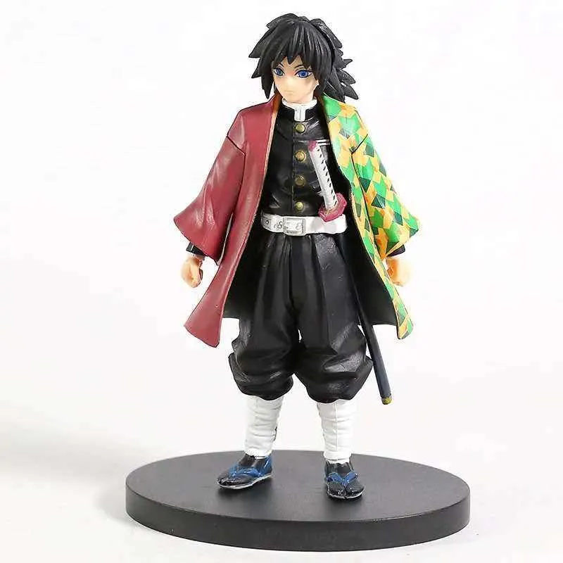 Anime Kimetsu No Yaiba Figura de acción Demon Slayer Figurina Tomioka Giyuu Figur PVC Modelo Juguetes Colección Decoración Muñeca Regalos X0526