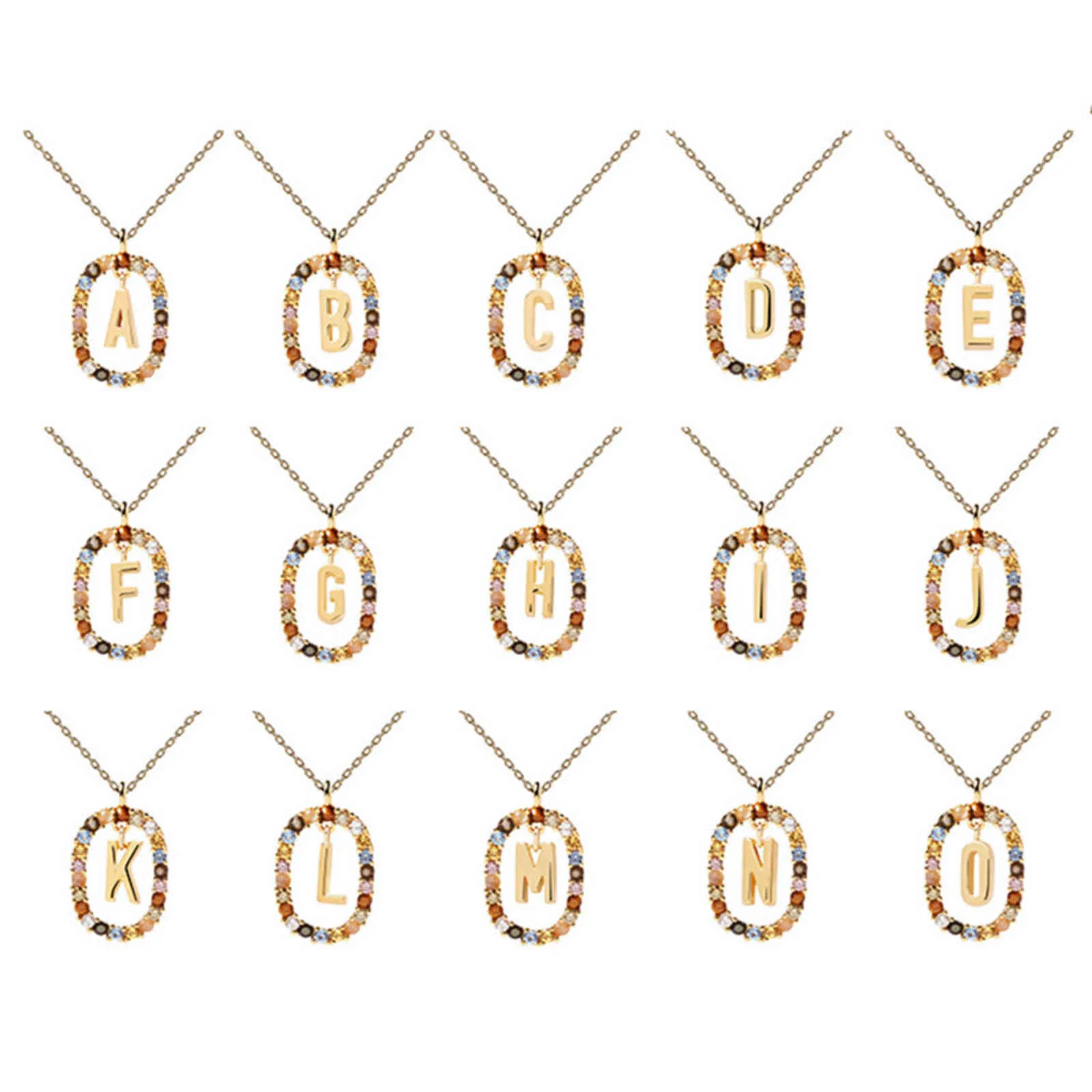 Halskette aus 925er-Sterlingsilber für Damen, klassische A-Z-Alphabet-Buchstaben-Anhänger-Halsketten, 18-Karat-vergoldetes Halsband, Geschenke kostenlos