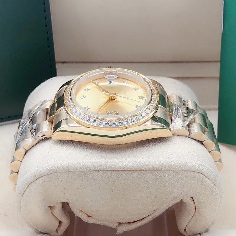 Orologio da donna con diamanti da 31 mm alla moda, sette colori, orologio da donna con fibbia pieghevole in acciaio inossidabile, movimento meccanico automatico249F