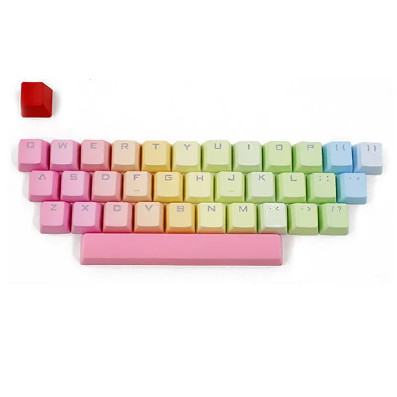 RGB PBT 35 Keys OEM Double Shot Backlit Keycaps للوحة مفاتيح Cherry Mechanical Keyboard 667C