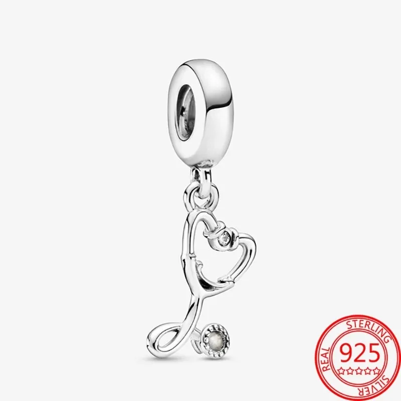 100% Réel 925 Sterling Silver Love Key Pendentif Charme Convient Pour Original Pandora Bracelet Dames Exquis Bijoux Cadeau