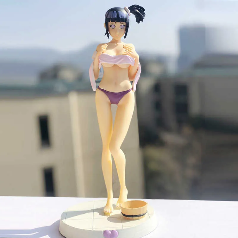 36CM Anime Antistre Hyuuga Hinata Swimsuit Bathhouse Statue PVC Action Figure Ornaments Collection Toys For Anime Lover Figurine 2281O