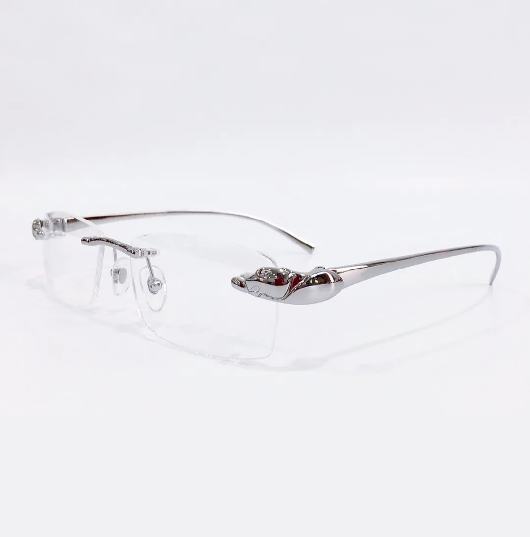 Eyeglasses Rimless Frames Optical Glasses Metal Frameless Eyeglasse Gold Frame Clear Lens for Men Fashion Sunglasses Frame with Bo257W