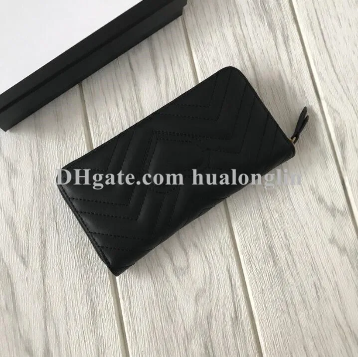 Women wallet purse genuine leather original box zipper fashion high quality whole discount2415