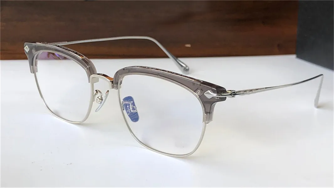 Nouvelle monture de lunettes lunettes SLUNTRADICTI hommes lunettes design demi-monture lunettes vintage style steampunk avec case2162