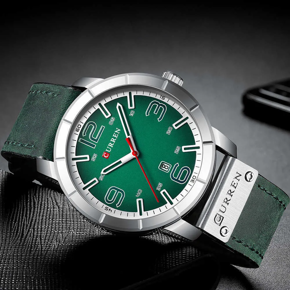 Nouveau 2019 montre-bracelet à quartz hommes montres Curren Top marque de luxe en cuir montre-bracelet pour homme horloge Relogio Masculino hommes Hodinky Q0308h