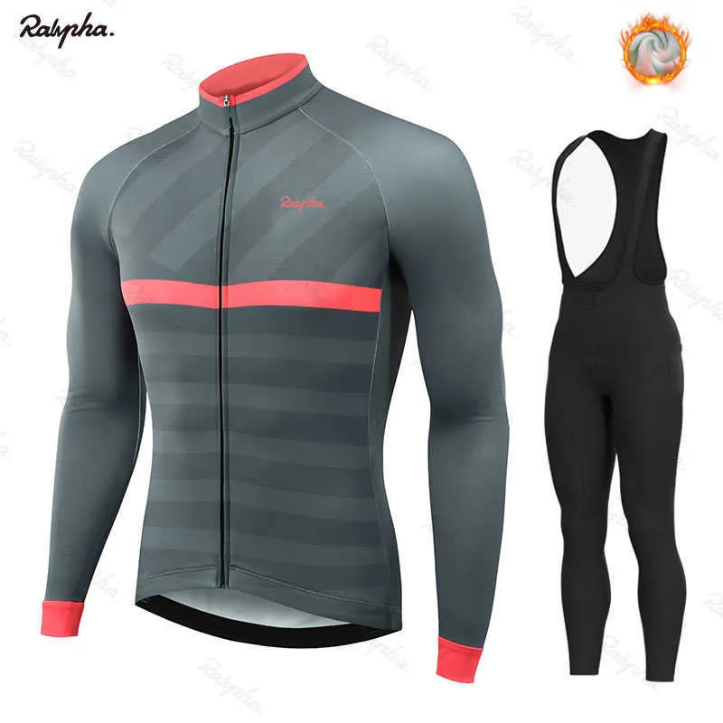 2022 Abbigliamento da ciclismo invernale Abbigliamento manica lunga Maglia da equitazione Set pile termico Maillot Ropa Ciclismo Invierno Tenere al caldo 211006