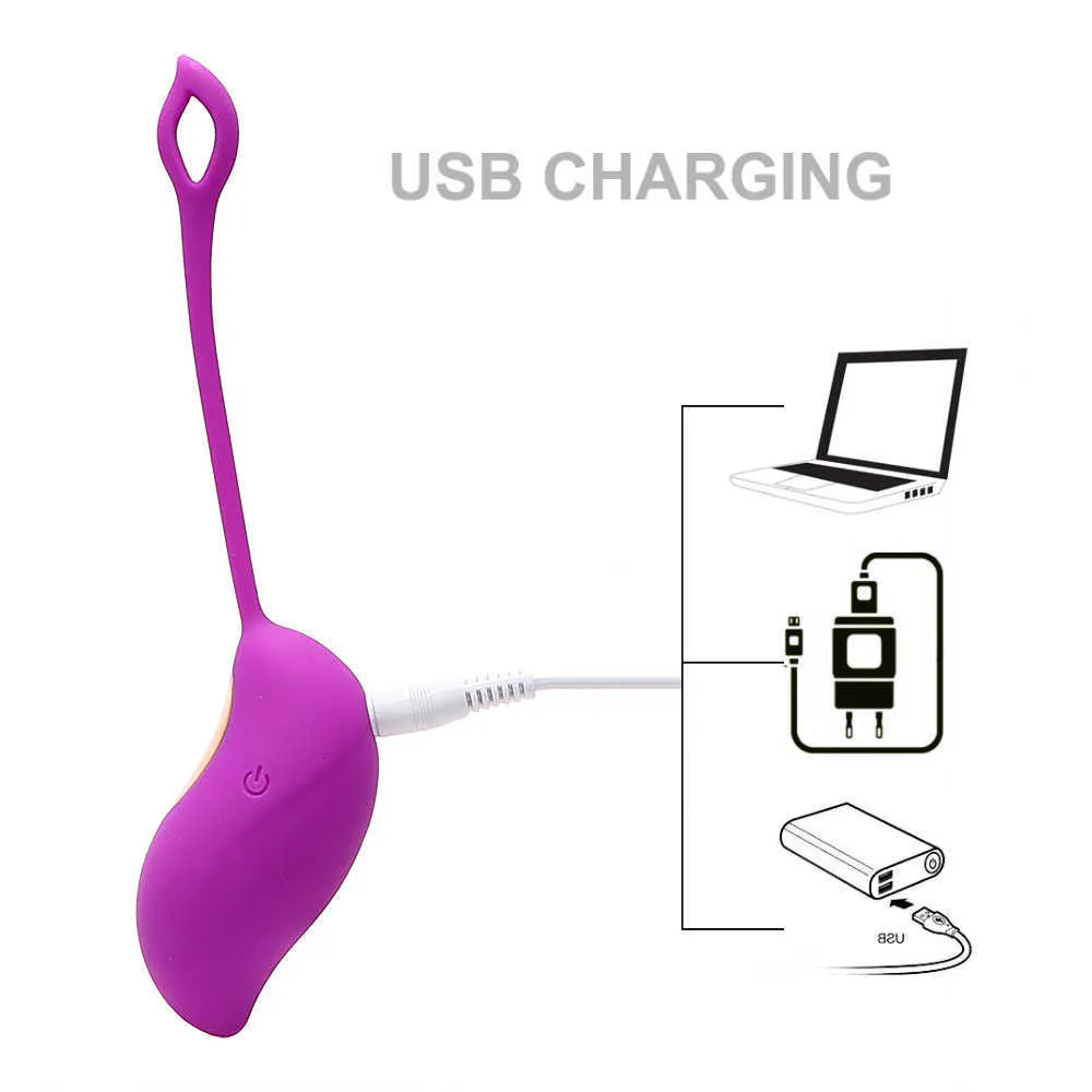 Massagesposter Uppgradera USB -laddningsbar vibrerande ägg GSPOT Massager Sexleksaker för kvinnor Trådlös fjärrkontroll Vaginal Tight Exer7501340