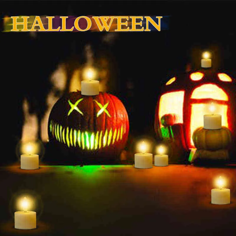 New USB Rechargeable Tea Lights With Timer Remote LED Christmas Candles 3D Flameless Flicker For Halloween Home Decoration H1222