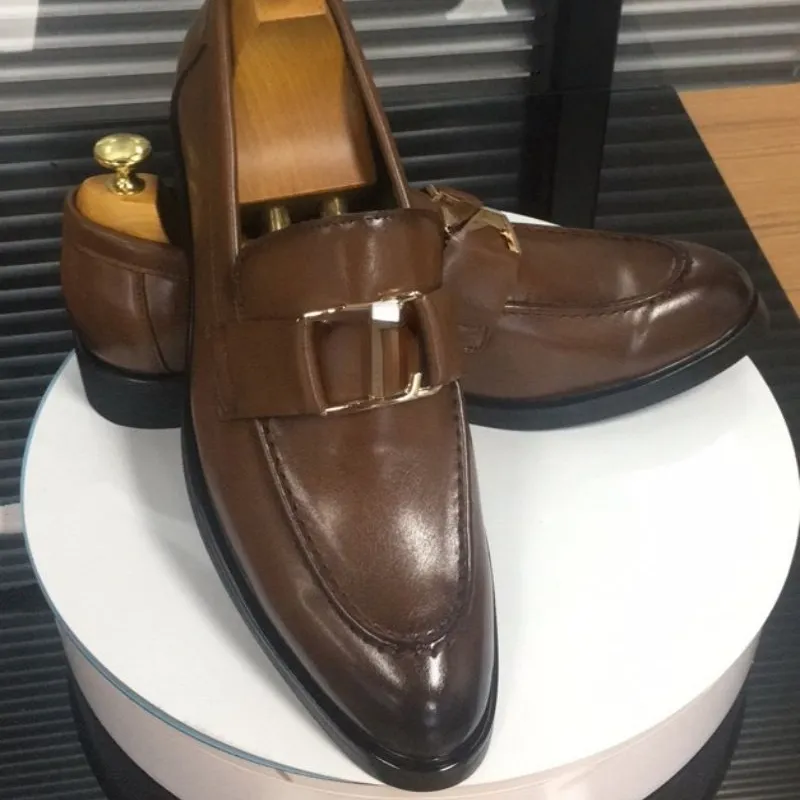 Mannen PU Lederen Schoenen Mode Loafers Lage Hak Fringe Jurk Brogue Lente Enkellaarsjes Vintage Klassieke Mannelijke Casual DH0001