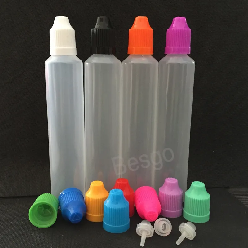 Bottiglia a forma di penna da 60 ml Bottiglie contagocce in plastica vuote Contenitori liquidi ricaricabili Viaggio portatile Profumo Olio essenziale Sub-Boccetta BH5899 TYJ