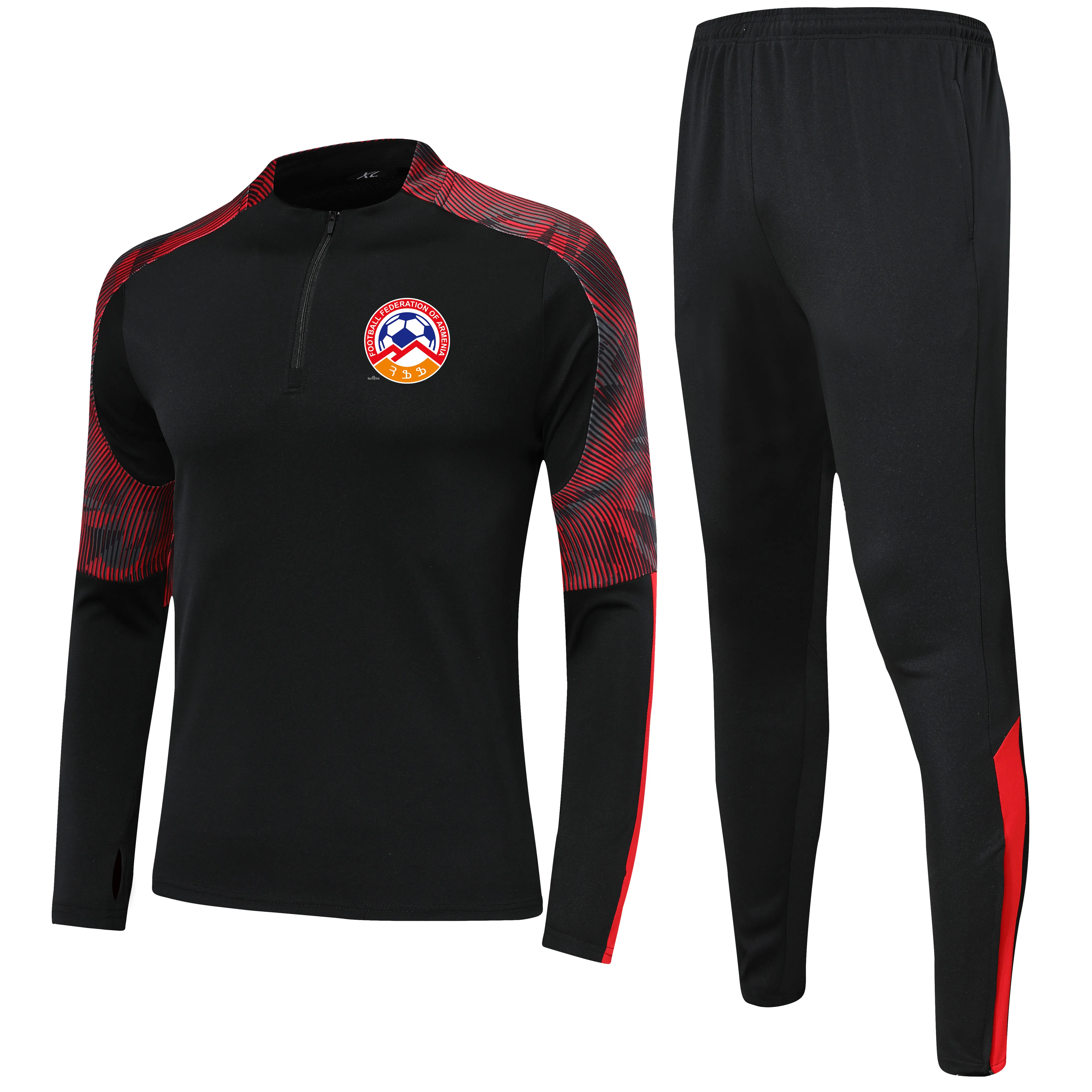 Ermenistan Ulusal Futbol Takımı Çocuk Boyutu 4xs ila 2xl Runsuits Sets Erkek Açık Mekan Takımları Ev Kitleri Ceket Pantolon Spor Giyim Hi233A